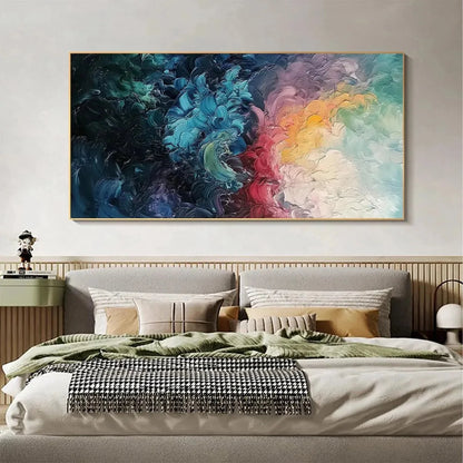DUSK WHISPERS: Textured Abstract Impasto Oil Painting | Abstract closeup, raised brushwork detail