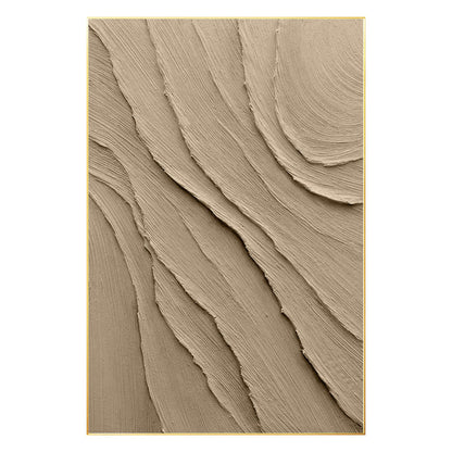 Earth Tone 3D Textured Art: Minimalist Abstract Painting on Canvas #7