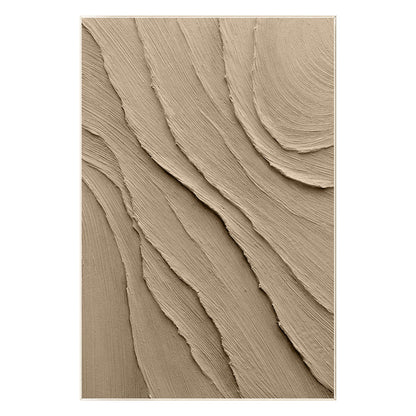 Earth Tone 3D Textured Art: Minimalist Abstract Painting on Canvas #8