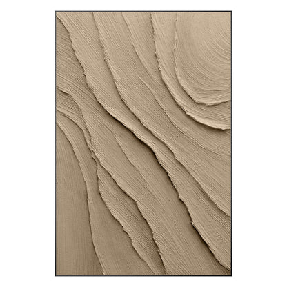 Earth Tone 3D Textured Art: Minimalist Abstract Painting on Canvas #9