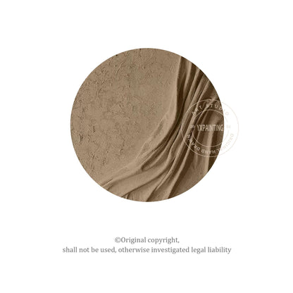 Earth Tone 3D-textuur kunst aan de muur, rond ingelijst abstract canvas schilder #17