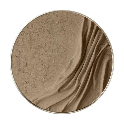 Earth Tone 3D-textuur kunst aan de muur, rond ingelijst abstract canvas schilder #9