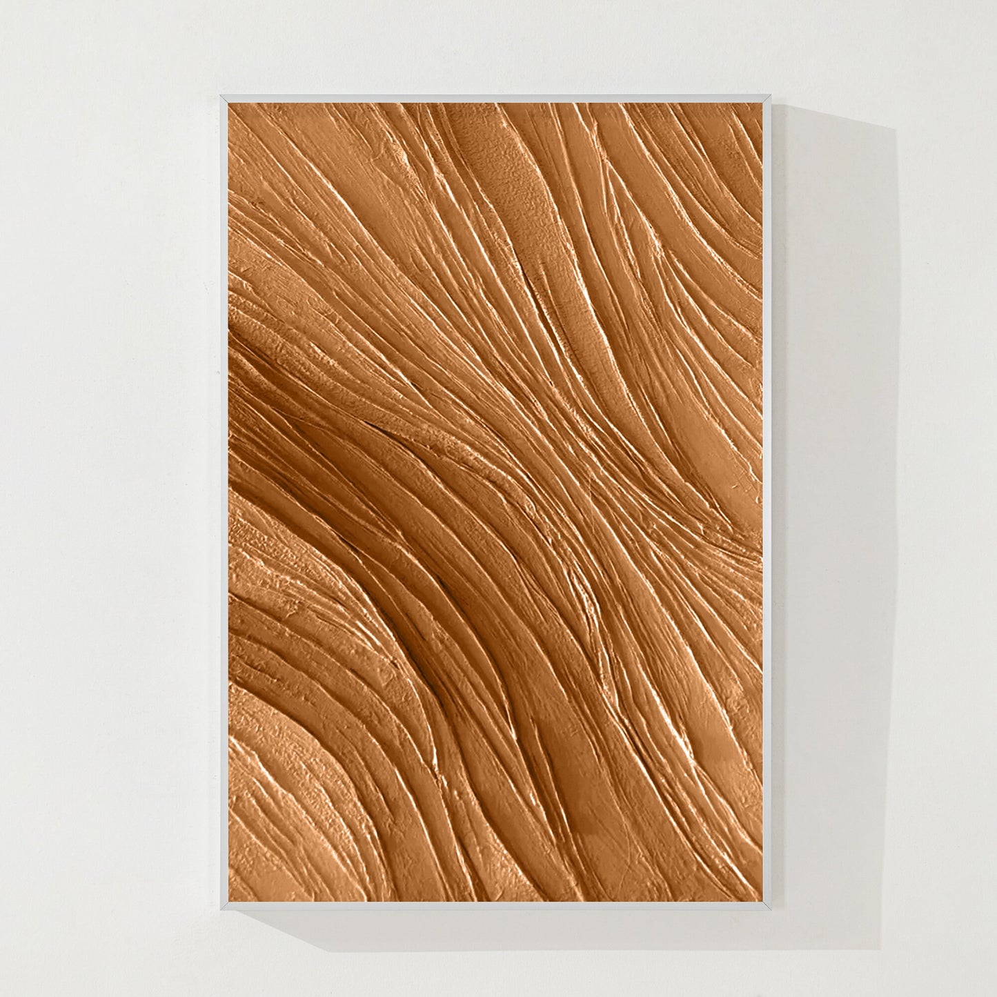 Earth Tone Art Minimalist 3D Heavy Texture Wall Art, Modern Minimalist Brown Wal #8