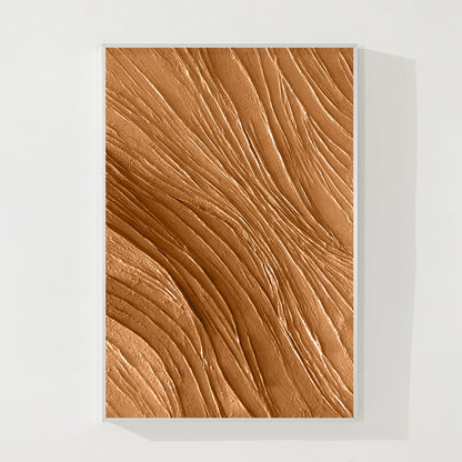 Earth Tone Art Minimalist 3D Heavy Texture Wall Art, Modern Minimalist Brown Wal #8