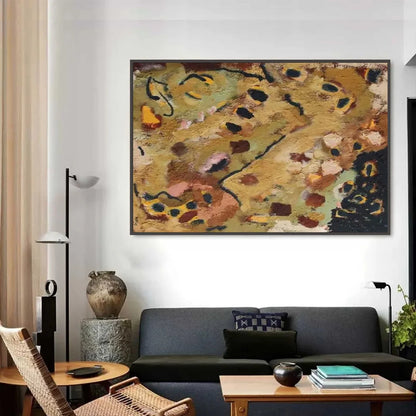 EARTH TONES: Abstract Organic Textured Oil Painting | rolled canvas, ready for custom framing