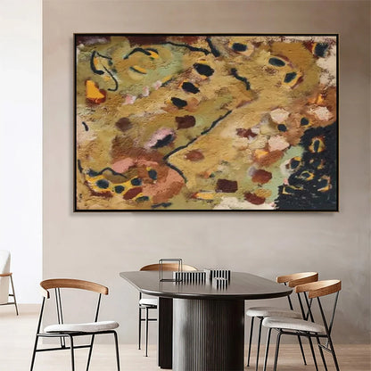 EARTH TONES: Abstract Organic Textured Oil Painting | beige palette, original Hand-painted on premium stretched canvas using artist-grade oils; rich layered surface combines smooth gradients with t...