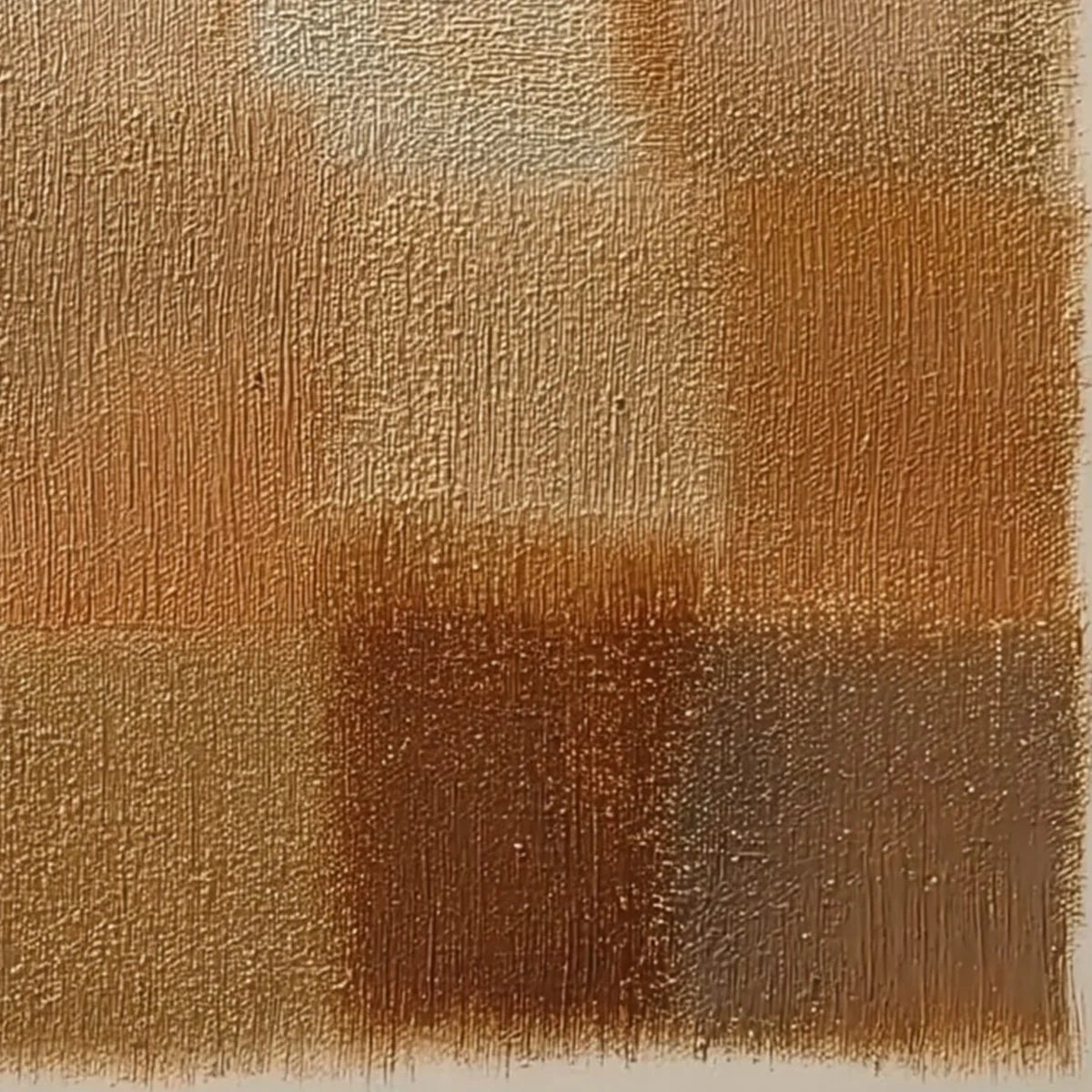 TERRA FIRMA: Textured Minimalist Abstract Painting in Earth Tones | rectangular format, hand-painted canvas edge