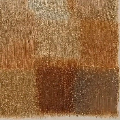 TERRA FIRMA: Textured Minimalist Abstract Painting in Earth Tones | rectangular format, hand-painted canvas edge