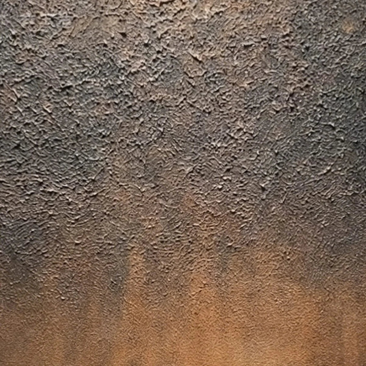 EARTHEN ECHO: Heavily Textured Wabi Sabi Abstract Painting | rectangular format, hand-painted canvas edge
