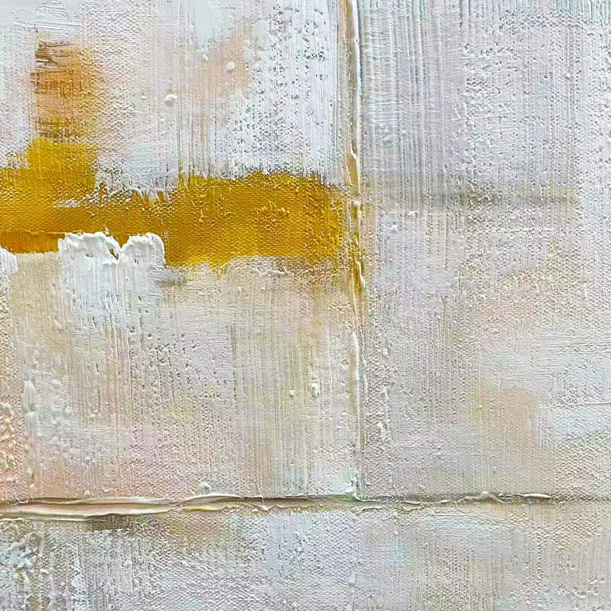 EARTHEN FORMS: Textured Minimalist Abstract Oil Painting | black frame version on white wall