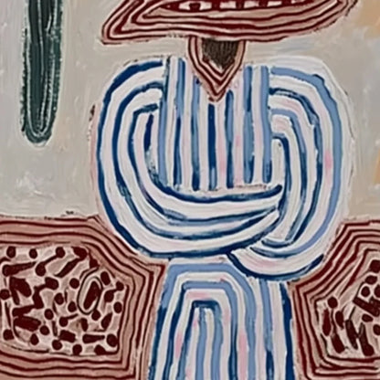 EARTHEN GUARDIAN: Wabi Sabi Abstract Figurative Wall Art | rolled canvas, ready for custom framing