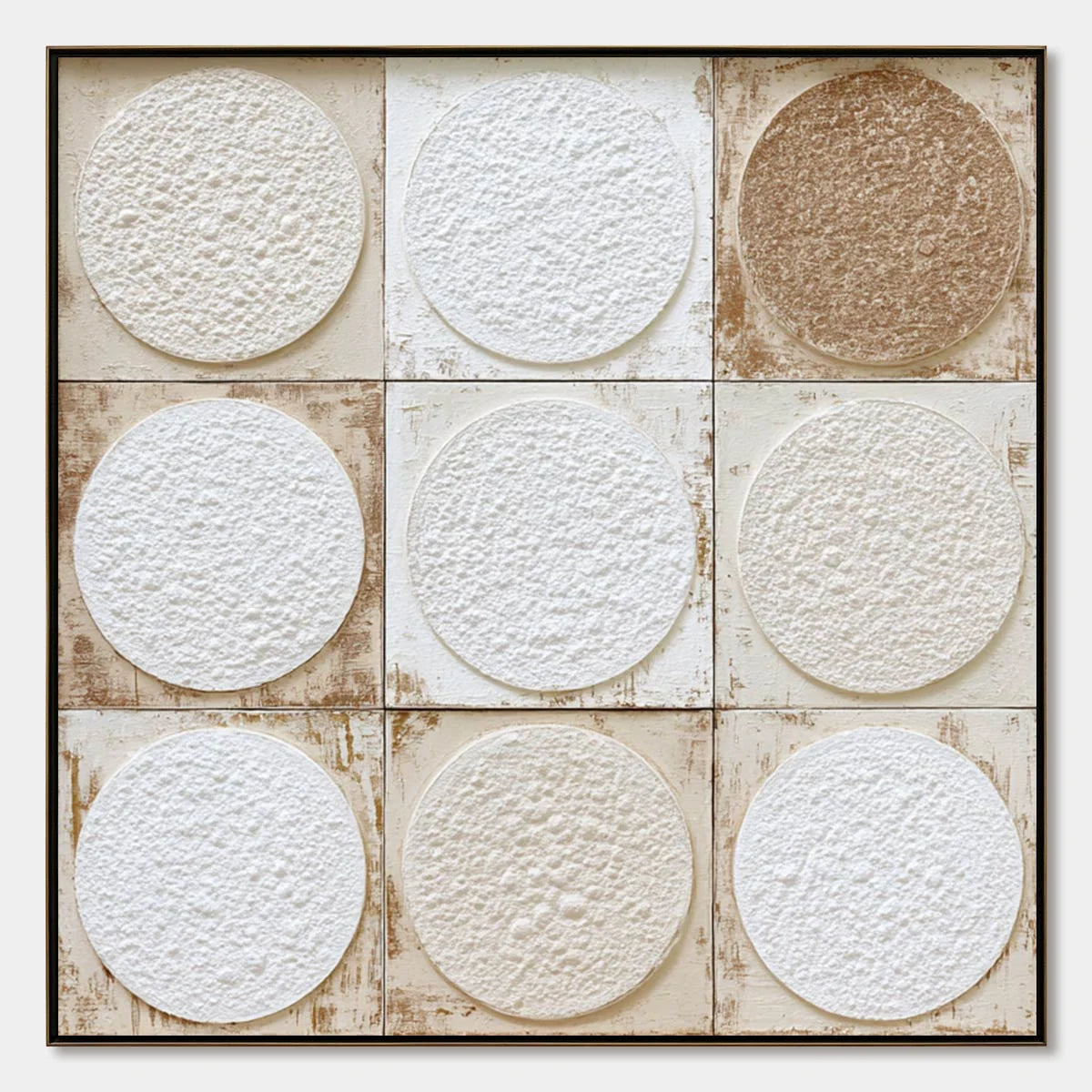 EARTHEN RHYTHM: Textured Wabi Sabi Abstract Painting for Minimalist Decor | hanging in EARTHEN RHYTHM: Textured Wabi Sabi Abstract Painting for Minimalist Decor featuring layered textured brushwork...