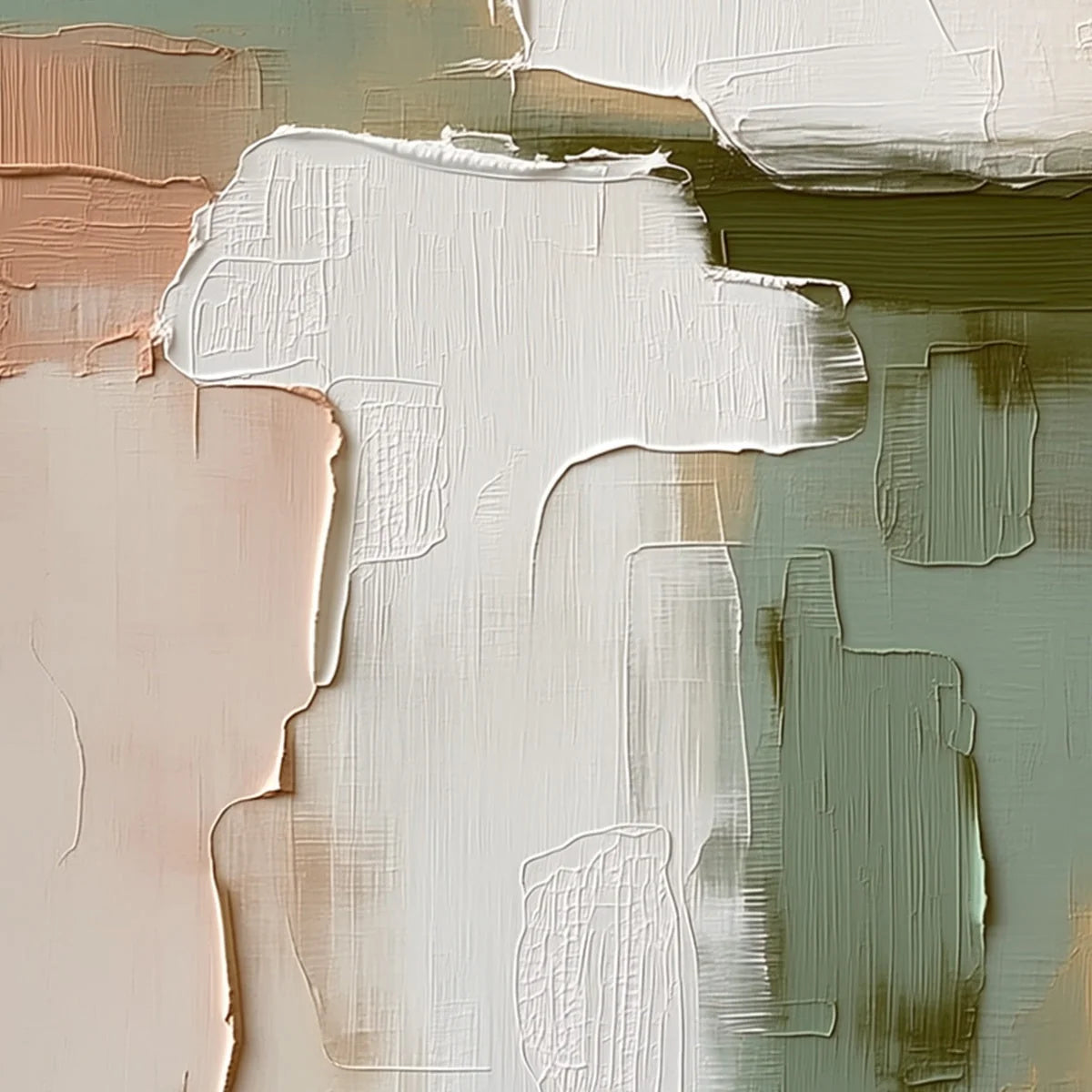 EARTHEN STRATA: Heavily Textured Wabi Sabi Abstract Oil Painting | rolled canvas, ready for custom framing