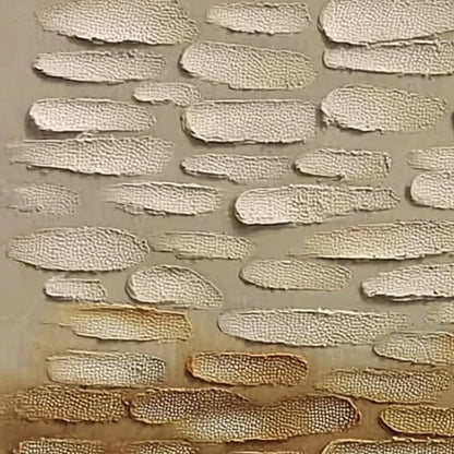 Earthen Strata: Textured Abstract Wabi Sabi Oil Painting on Canvas | rolled canvas, ready for custom framing