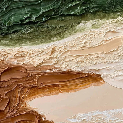 EARTHEN STRATA: Textured Wabi Sabi Abstract Landscape Painting | rolled canvas, ready for custom framing