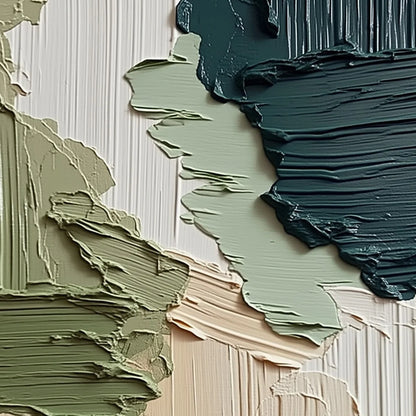 EARTHEN STRATA: Vertical Wabi Sabi Textured Abstract Painting | rectangular format, hand-painted canvas edge