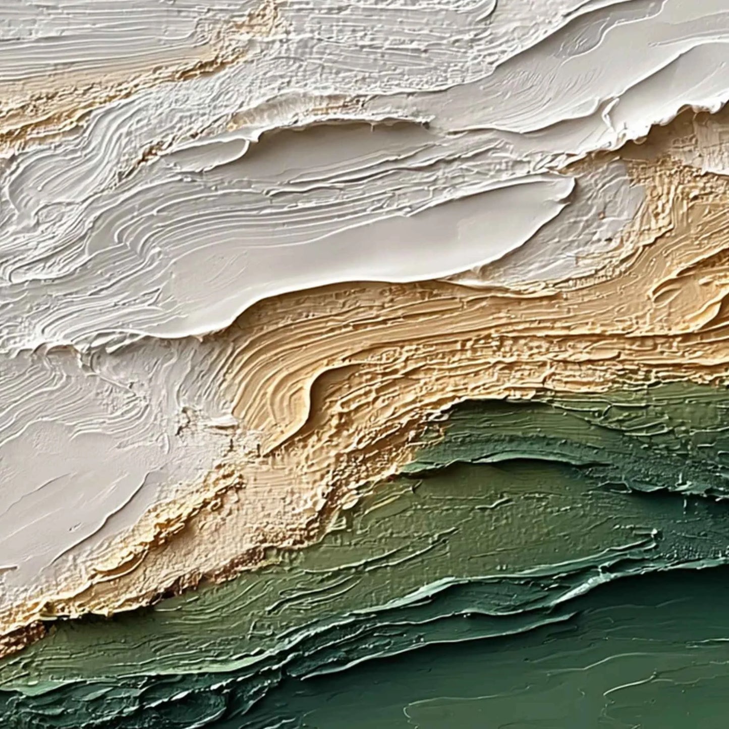 EARTHEN TIDE: Large Textured Wabi Sabi Abstract Landscape Painting | rolled canvas, ready for custom framing