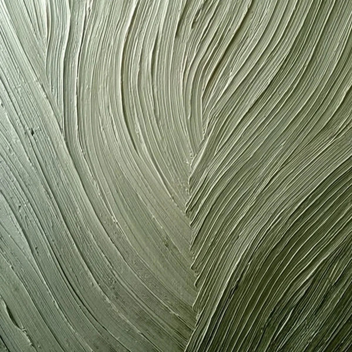 EARTHEN WEAVE: Textured Green and Beige Wabi Sabi Abstract Painting | rectangular format, hand-painted canvas edge