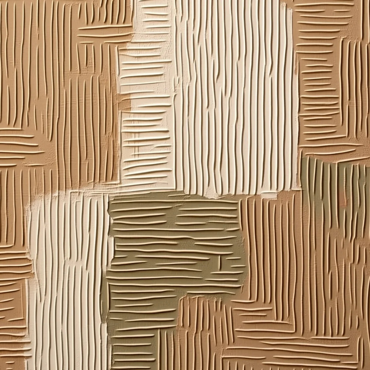 EARTHEN WEAVE: Textured Wabi Sabi Abstract Painting in Neutral Tones | rolled canvas, ready for custom framing