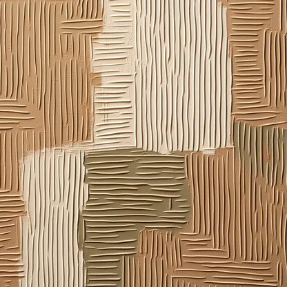 EARTHEN WEAVE: Textured Wabi Sabi Abstract Painting in Neutral Tones | rolled canvas, ready for custom framing