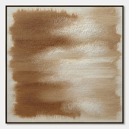 EARTHEN WHISPERS: Textured Wabi Sabi Abstract Oil Painting | hanging in EARTHEN WHISPERS: Textured Wabi Sabi Abstract Oil Painting featuring layered textured brushwork in refined tones; abstract co...