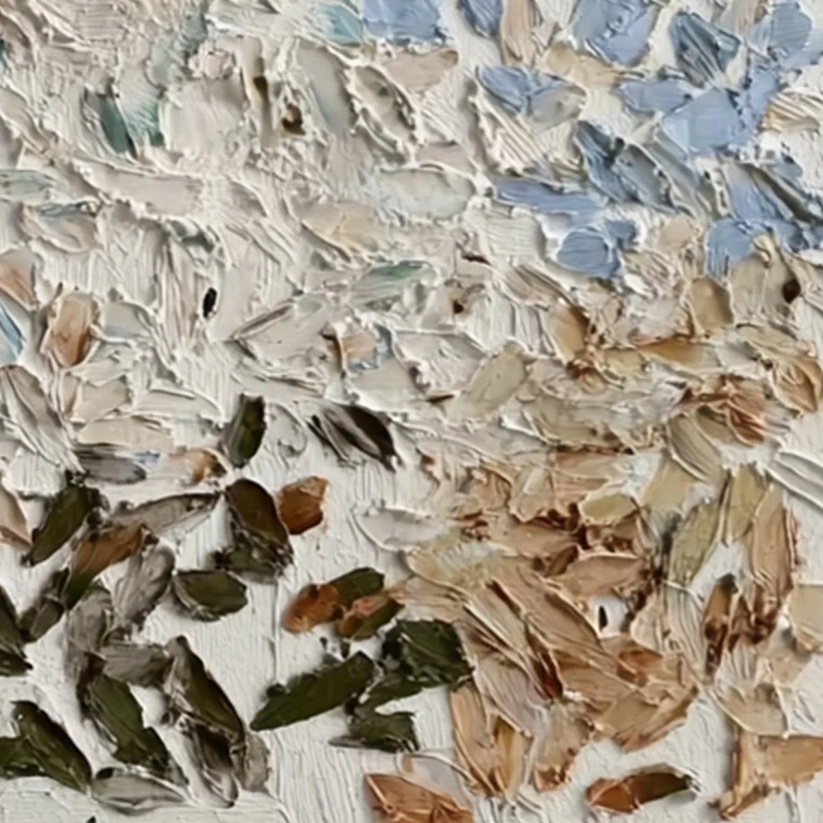 EARTH'S MOSAIC: Textured Wabi Sabi Abstract Impasto Painting | rectangular format, hand-painted canvas edge