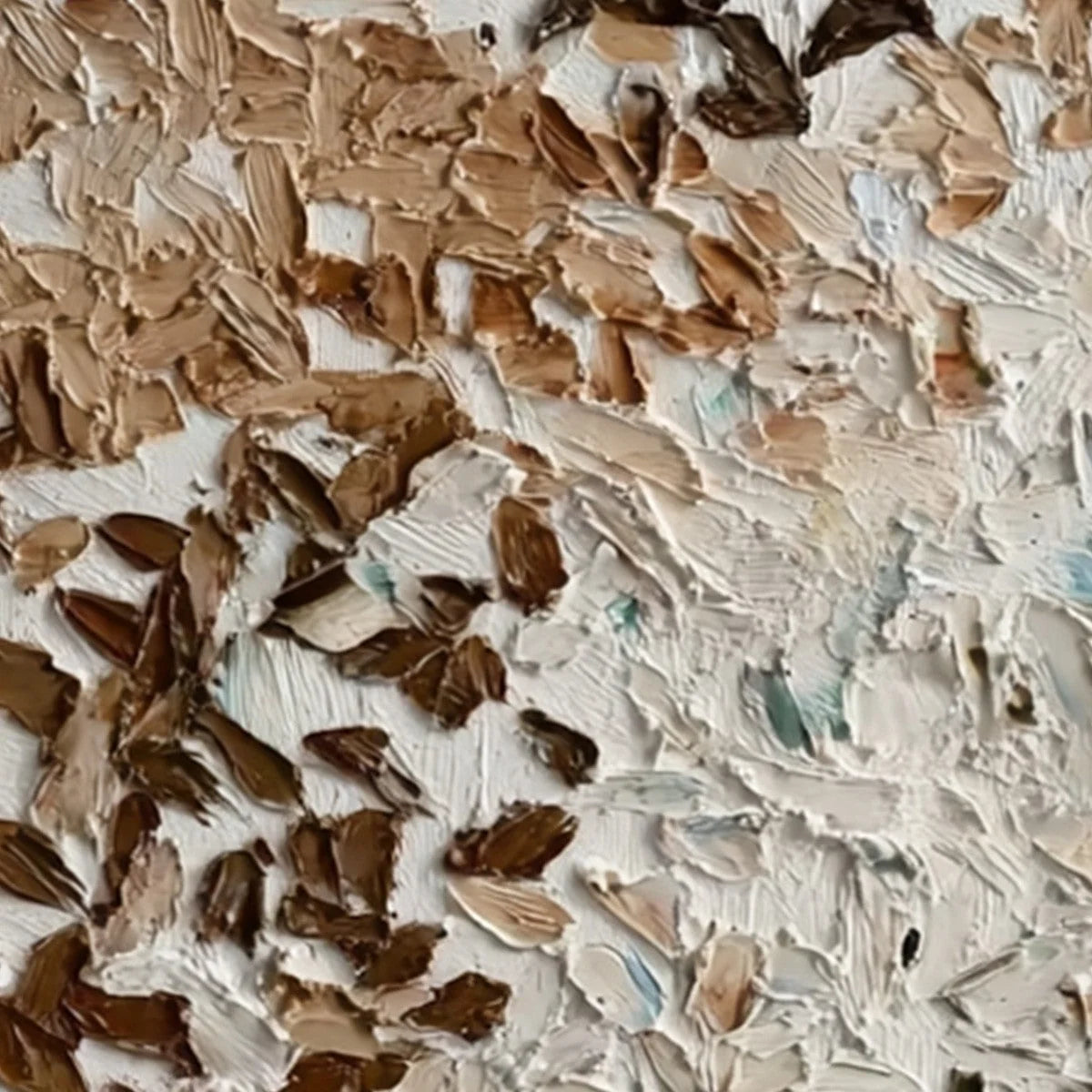 EARTH'S MOSAIC: Textured Wabi Sabi Abstract Impasto Painting | rolled canvas, ready for custom framing