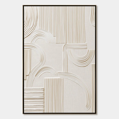 ECHOES IN SILENCE: Textured Wabi-Sabi Minimalist Abstract Wall Art | hanging in ECHOES IN SILENCE: Textured Wabi-Sabi Minimalist Abstract Wall Art featuring layered textured brushwork in refined to...