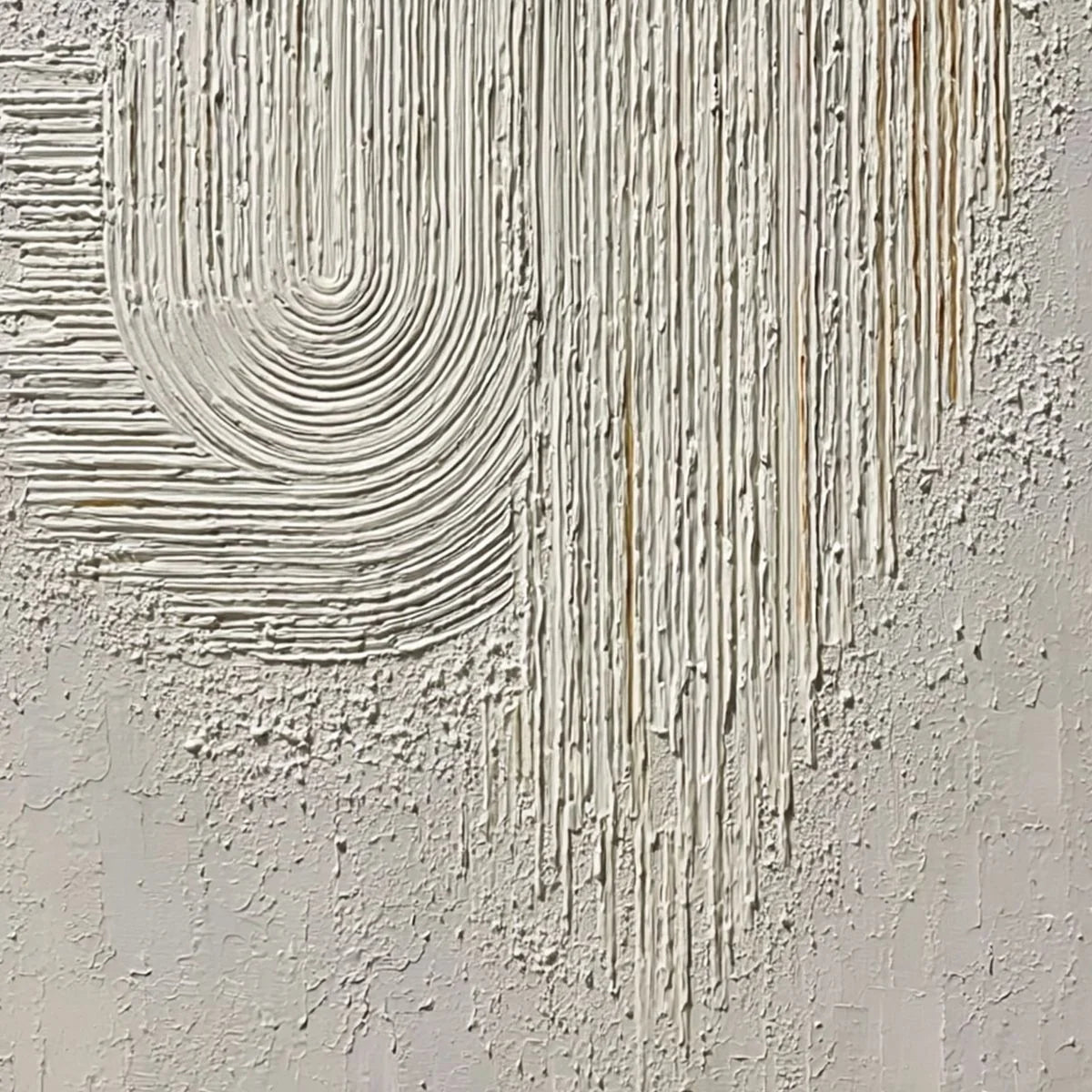 Echoes in Silence: Textured White Abstract Wabi Sabi Wall Art | rolled canvas, ready for custom framing