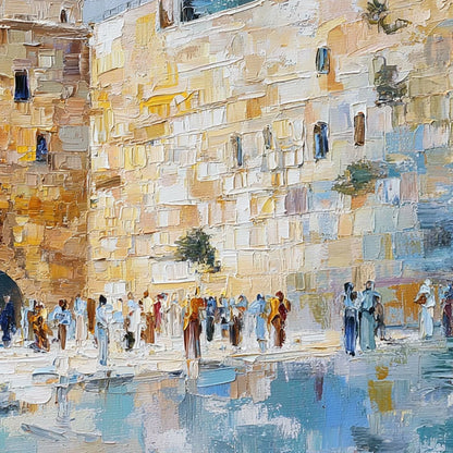 ECHOES OF ETERNITY: Textured Impasto Painting of a Historic Cityscape | rolled canvas, ready for custom framing