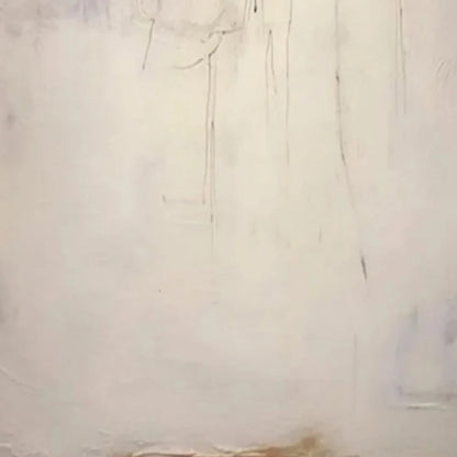 ECHOES OF SILENCE: Large Vertical Wabi Sabi Abstract Painting | rectangular format, hand-painted canvas edge