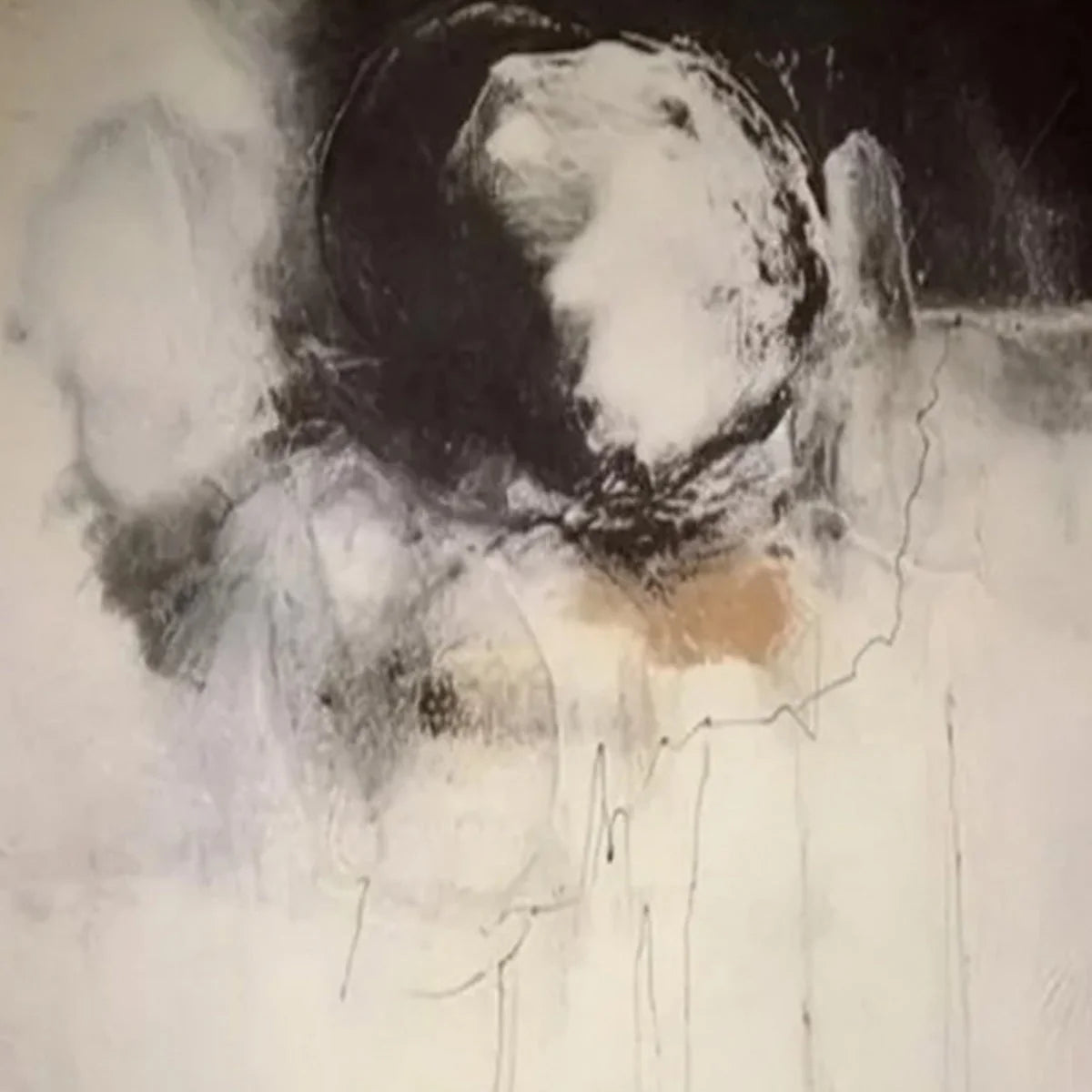 ECHOES OF SILENCE: Large Vertical Wabi Sabi Abstract Painting | rolled canvas, ready for custom framing