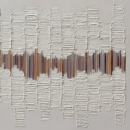 ECHOES IN SILENCE: Large Textured Minimalist Abstract Wall Art | rolled canvas, ready for custom framing