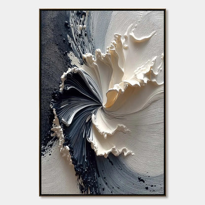 ECLIPSE IN BLOOM: Textured Wabi Sabi Abstract Floral Painting | hanging in ECLIPSE IN BLOOM: Textured Wabi Sabi Abstract Floral Painting featuring layered textured brushwork in refined tones; abstr...