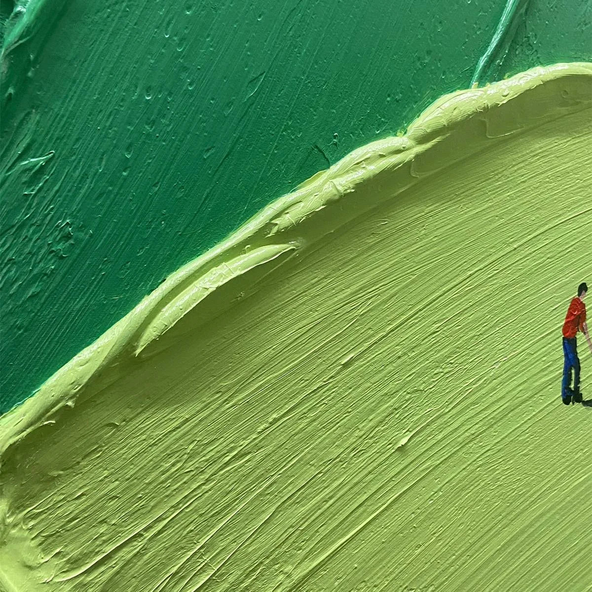 EMERALD FAIRWAY: Textured Impasto Golf Scene Painting | rolled canvas, ready for custom framing
