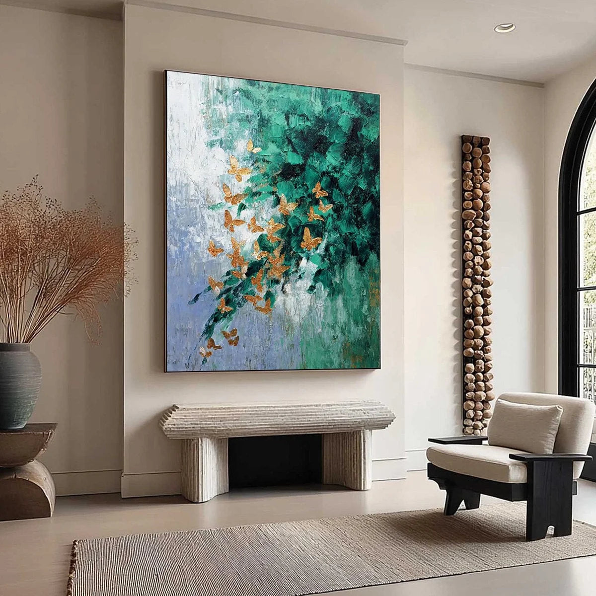 EMERALD FLUTTER | green palette, original  art
