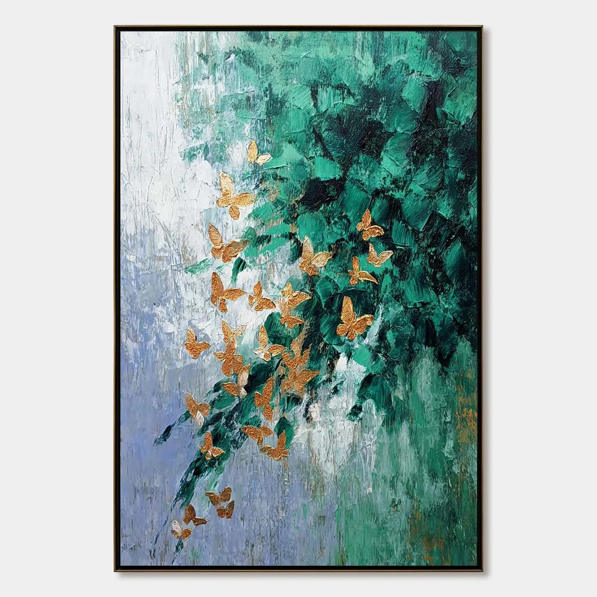 EMERALD FLUTTER | hanging in , Abstract wall art