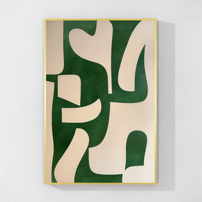 Emerald Green Abstract Painting: Minimalist Organic Textured Wall Decor #8