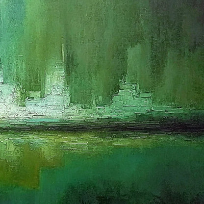 EMERALD HORIZON | rolled canvas, ready for custom framing