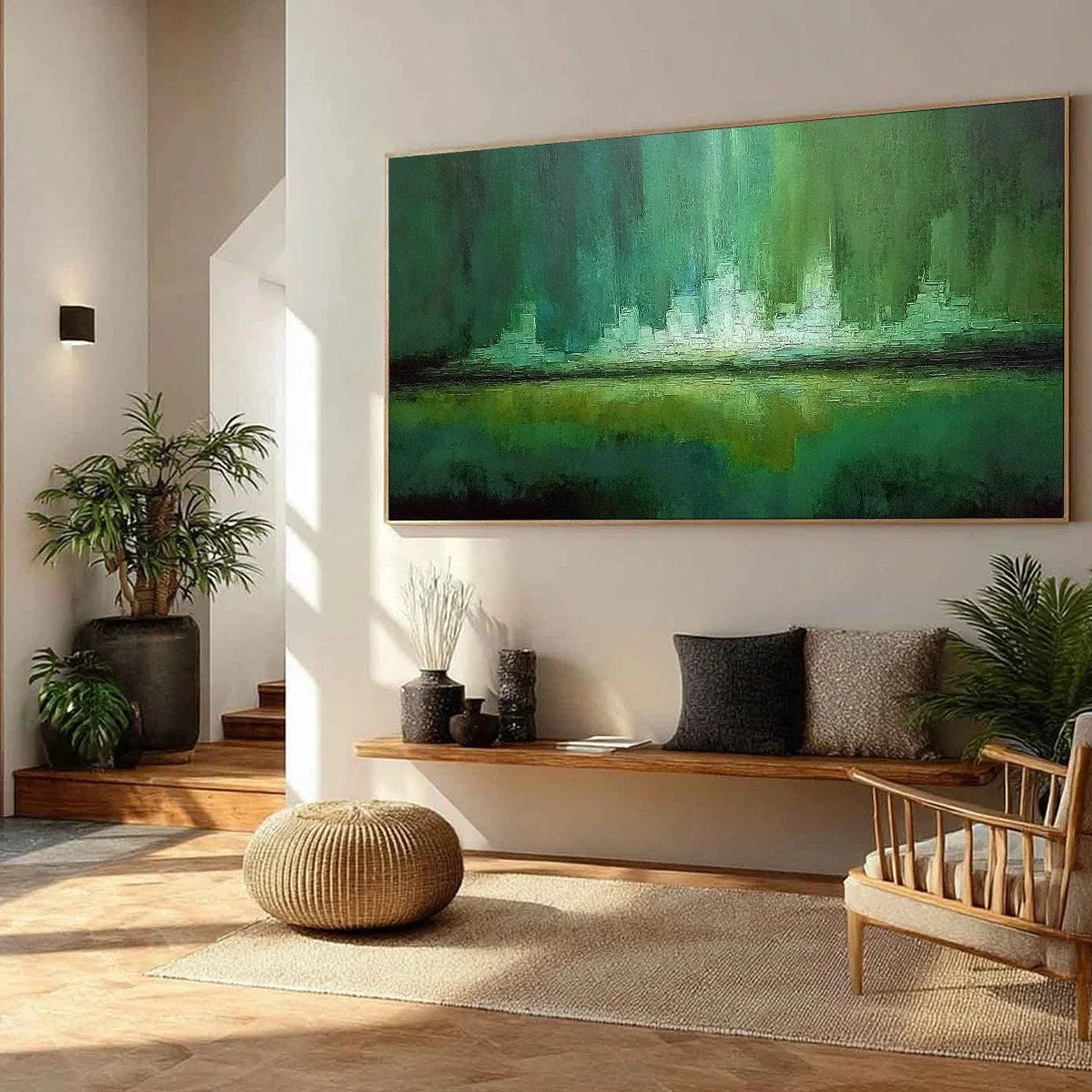 EMERALD HORIZON | green palette, original  art