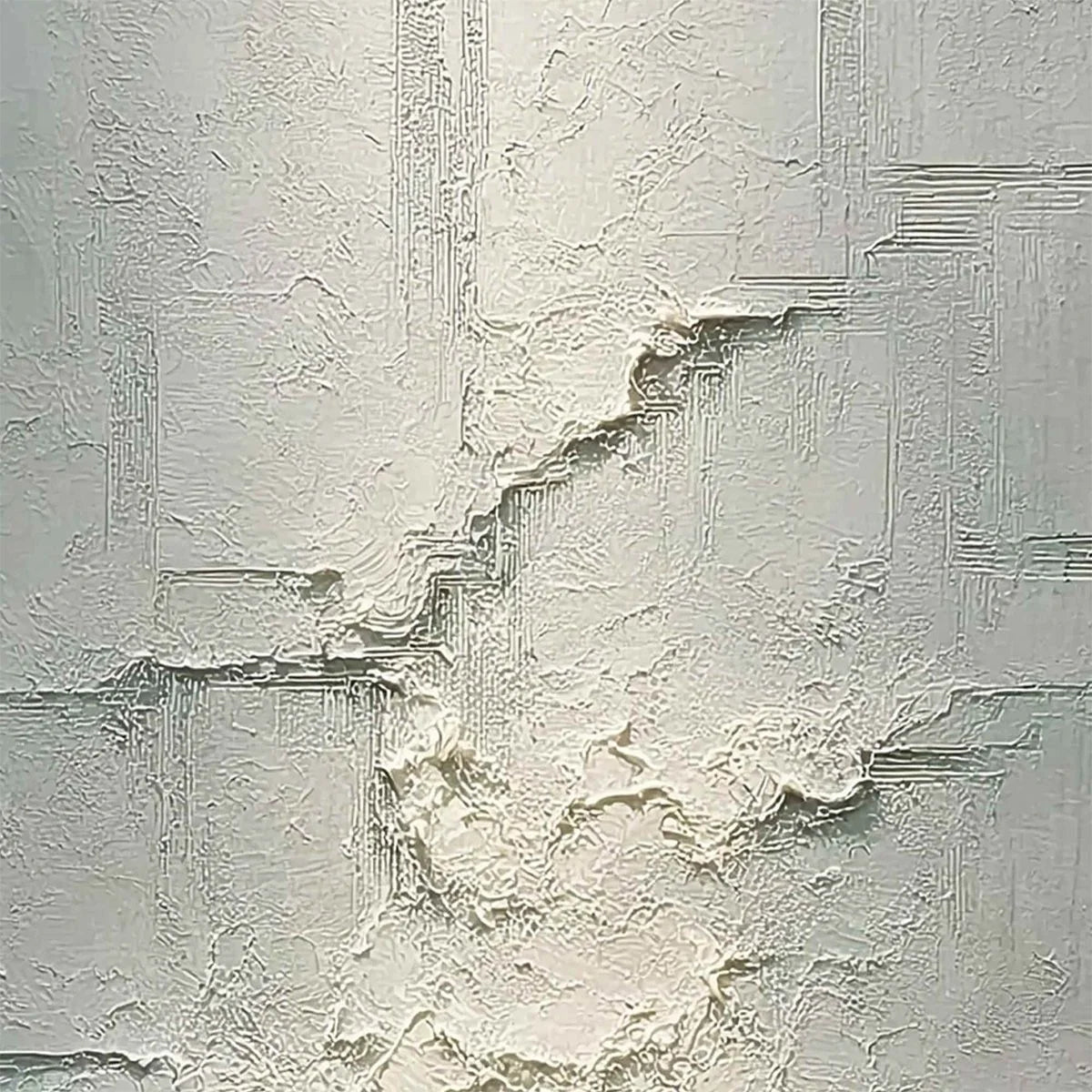EMERALD HORIZON: Heavily Textured Wabi Sabi Abstract Seascape Painting | rolled canvas, ready for custom framing