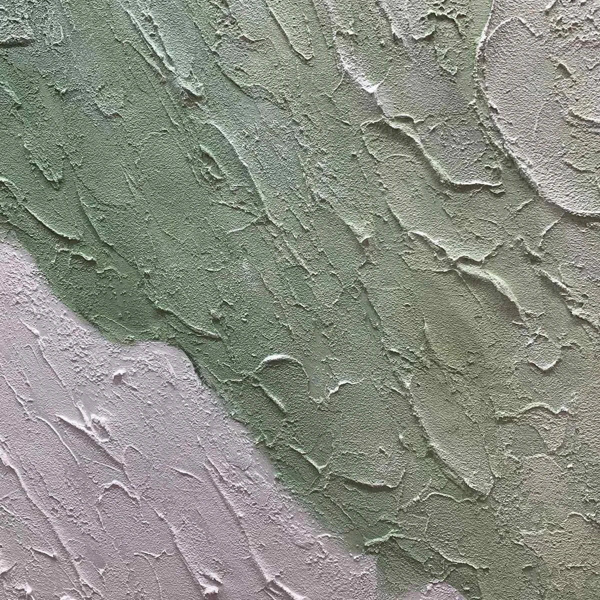 EMERALD PEAKS: Textured Abstract Landscape Oil Painting | rectangular format, hand-painted canvas edge