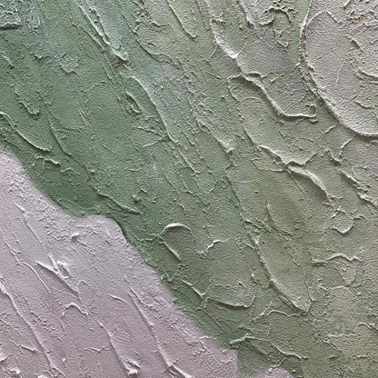 EMERALD PEAKS: Textured Abstract Landscape Oil Painting | rectangular format, hand-painted canvas edge