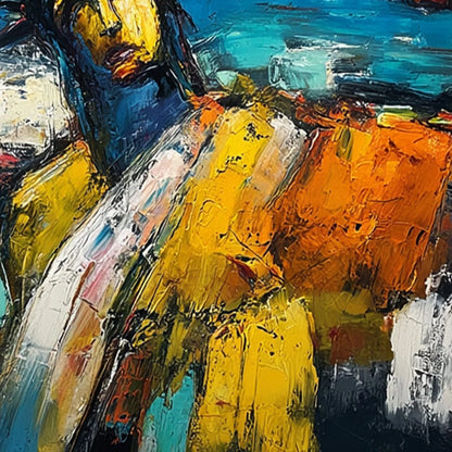 EMPIRE VIBRATIONS: Textured Abstract Statue of Liberty Cityscape Painting | rolled canvas, ready for custom framing