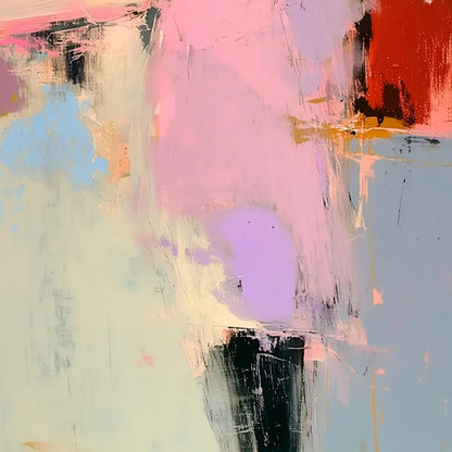 ENIGMA IN PINK: Modern Abstract Figurative Portrait Painting | rolled canvas, ready for custom framing