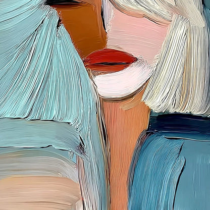ENIGMA: Modern Abstract Portrait Painting of a Woman | rolled canvas, ready for custom framing