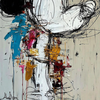 KINETIC FORM: Expressive Abstract Figurative Wall Art | rolled canvas, ready for custom framing