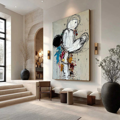 KINETIC FORM: Expressive Abstract Figurative Wall Art | Figurative mood, soft natural light studio shot