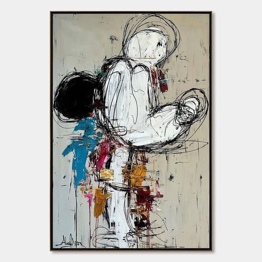 KINETIC FORM: Expressive Abstract Figurative Wall Art | hanging in living room, Figurative wall art