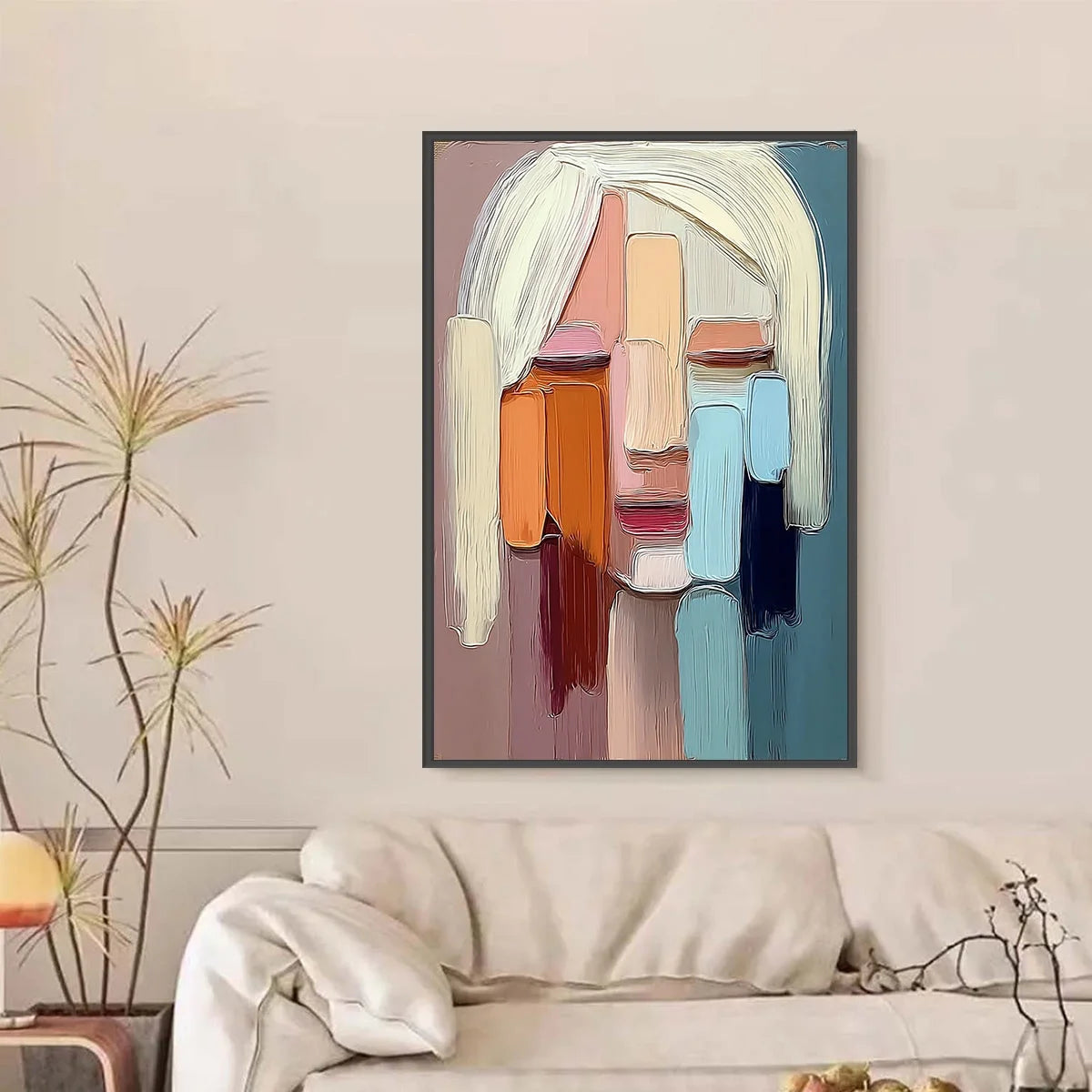 FACETS: Expressive Abstract Portrait Impasto Oil Painting | Figurative closeup, raised brushwork detail